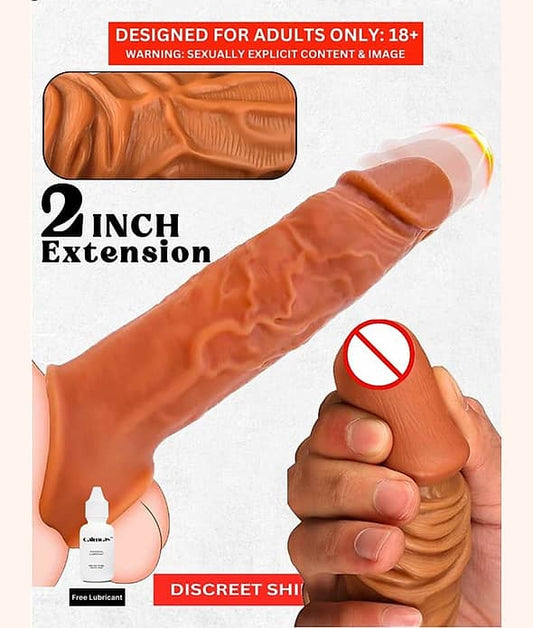 7 Inch Instant Size Increase Dragon Condom | Indian Skin Color | Best Silicon Material | Double Hole
