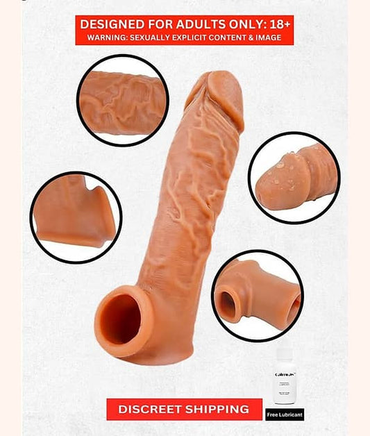 7 Inch Instant Size Increase Dragon Condom | Indian Skin Color | Best Silicon Material | Double Hole