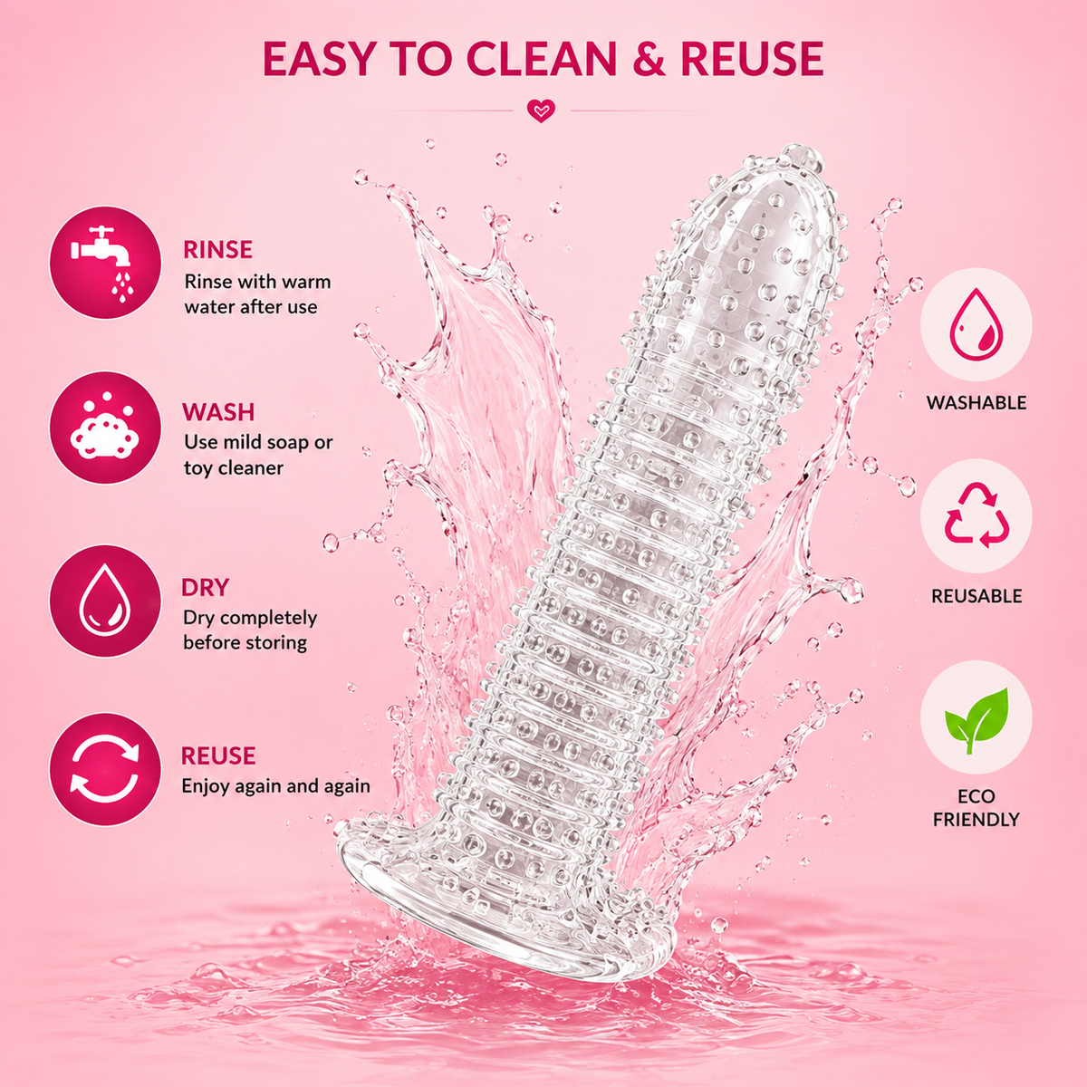 ||कामवासना||Crystal Dotted Reusable Condom